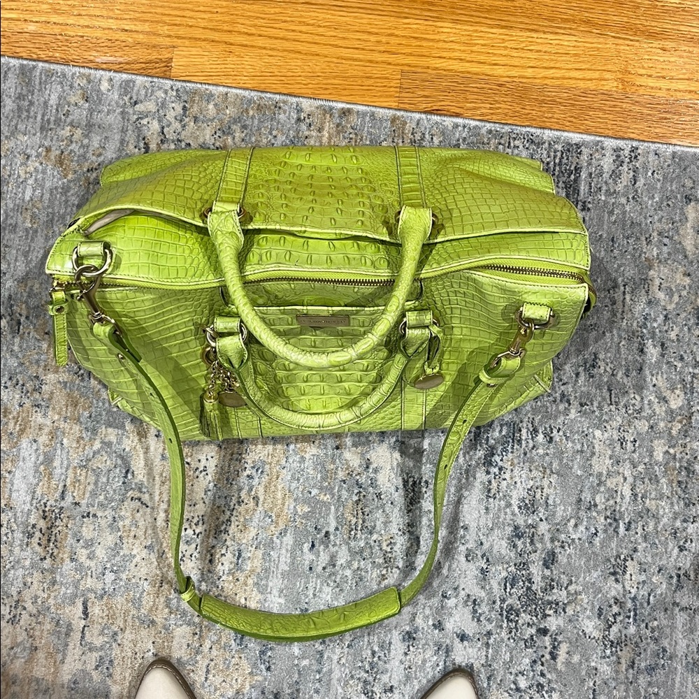 Brahmin lime green overnight bag - Picture 4 of 13